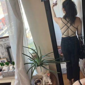 Strappy back bodysuit.